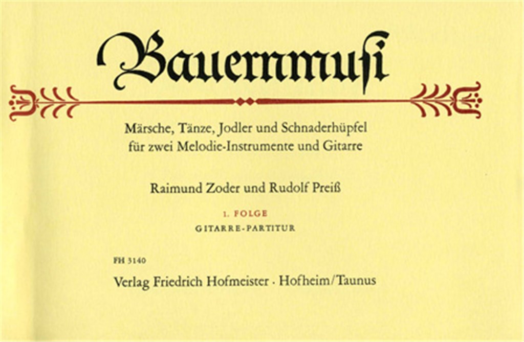 Bauernmusi, 1. Folge / Gitarre-Partitur